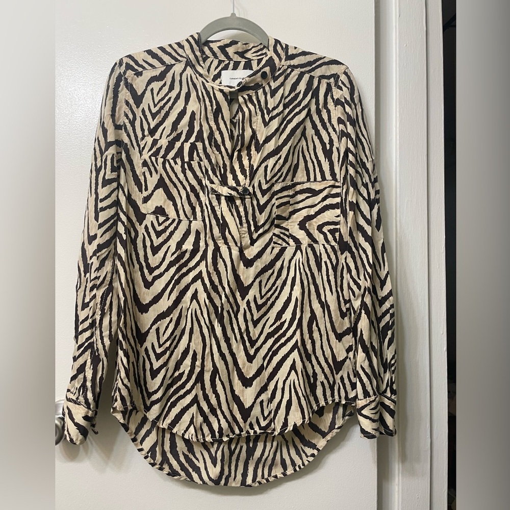 Current Elliot zebra print relaxed shirt